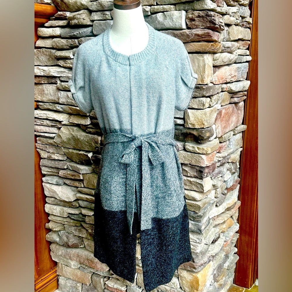 BCBG Gray and Black Cardigan Sweater